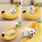 Washable Banana Pet Bed – Cozy Kennel for Cats & Small Dogs