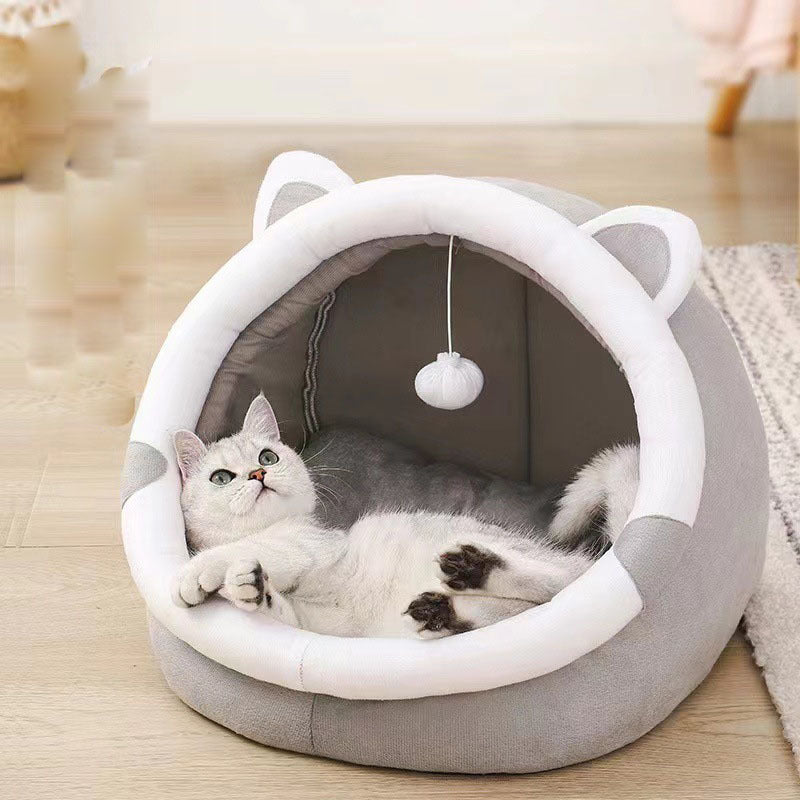 Cat Cave Bed – Cozy Hideaway with Non-Slip Bottom