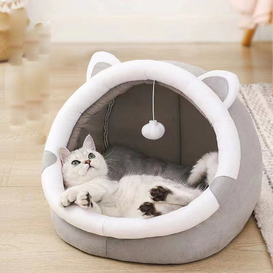 Cat Cave Bed – Cozy Hideaway with Non-Slip Bottom