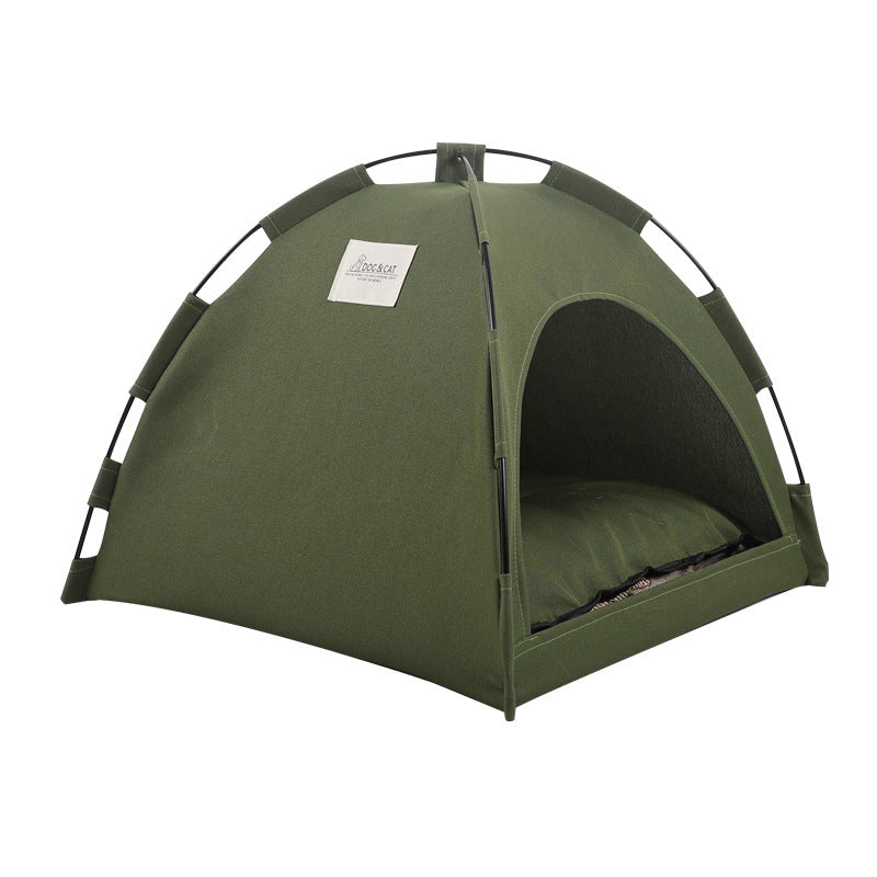 Foldable Cooling Tent Cat Bed – Portable Shade Shelter for Pets
