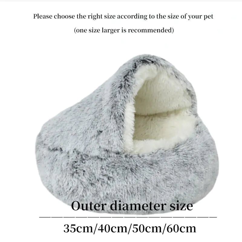 Plush Self-Warming Pet Bed – Cozy Indoor Bed for Cats & Small Dogs