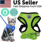 Adjustable Reflective Pet Harness – Dog & Cat Control Vest with Leash