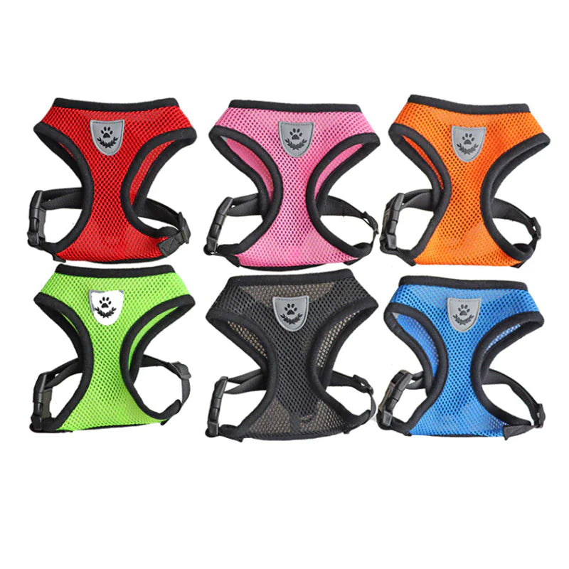 Adjustable Reflective Pet Harness – Dog & Cat Control Vest with Leash