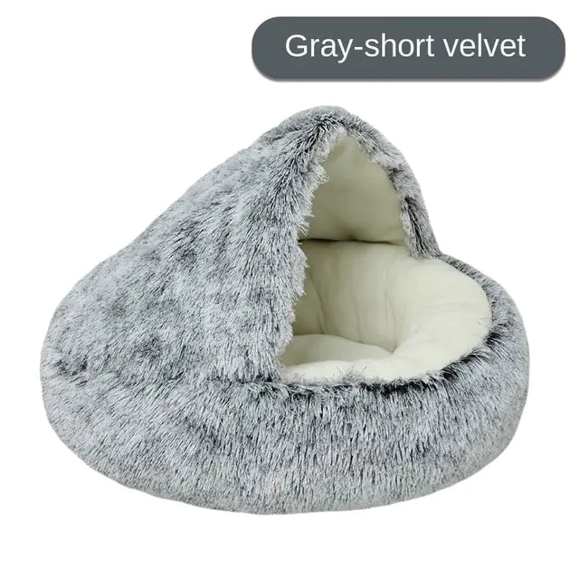 Plush Self-Warming Pet Bed – Cozy Indoor Bed for Cats & Small Dogs