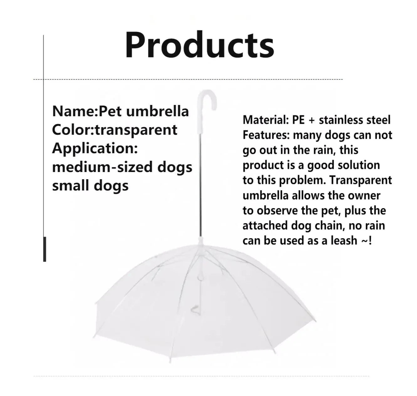 Rainwalk Pet Umbrella Leash – Keep Dogs Dry in Rain