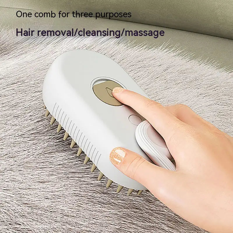 3-in-1 Electric Steam Brush – Cat & Dog Grooming Comb