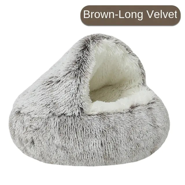 Plush Self-Warming Pet Bed – Cozy Indoor Bed for Cats & Small Dogs