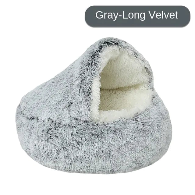 Plush Self-Warming Pet Bed – Cozy Indoor Bed for Cats & Small Dogs